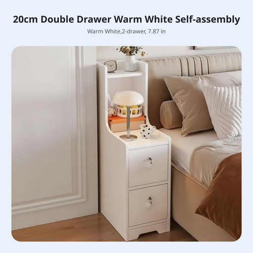 Narrow bedside locker modern - narrow,