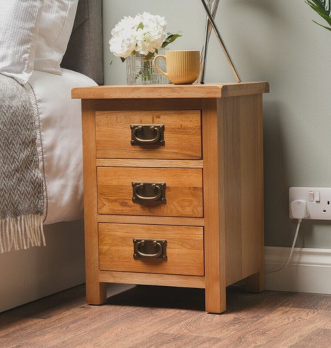 Oak bedside drawer - oak,